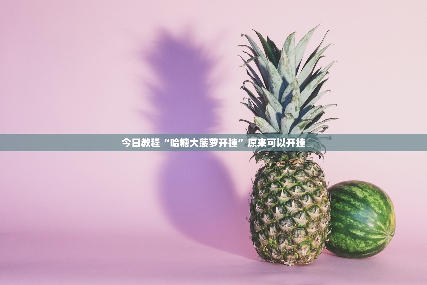 今日教程“哈糖大菠萝开挂”原来可以开挂