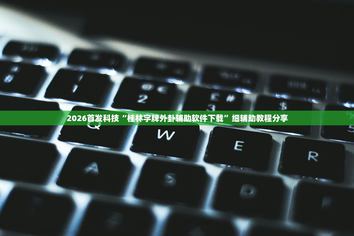 2026首发科技“桂林字牌外卦辅助软件下载”细辅助教程分享