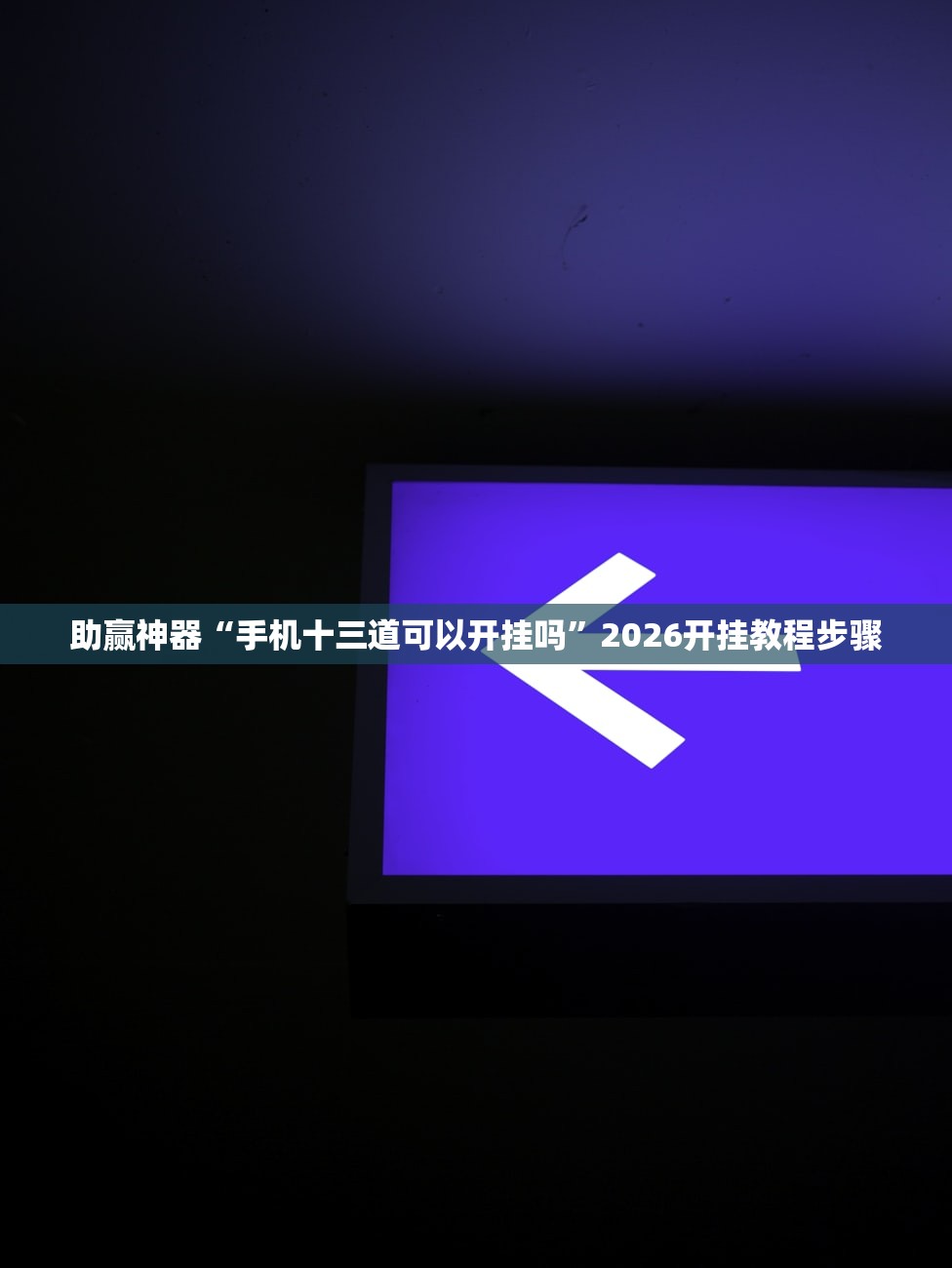 助赢神器“手机十三道可以开挂吗”2026开挂教程步骤
